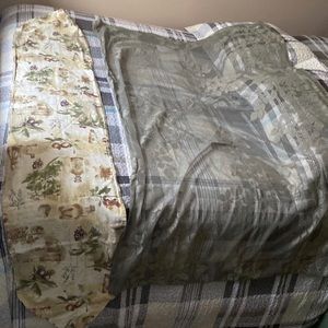 Sheer sage curtain (single) & table runner